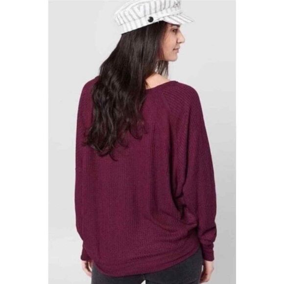 Free People Santa Clara Thermal Mulberry Size Small - Picture 2 of 4